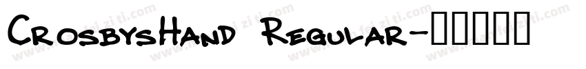 CrosbysHand Regular字体转换